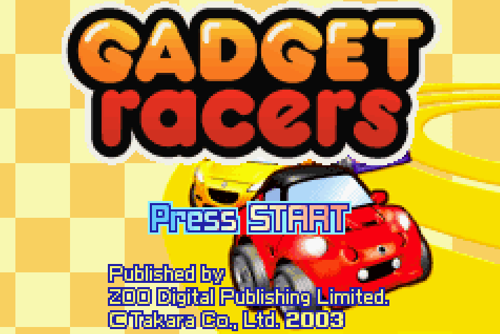Gadget Racers Title Screen